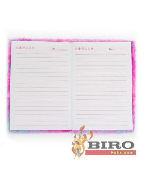 Carnet notițe A5, copertă pufoasă, Cat Face